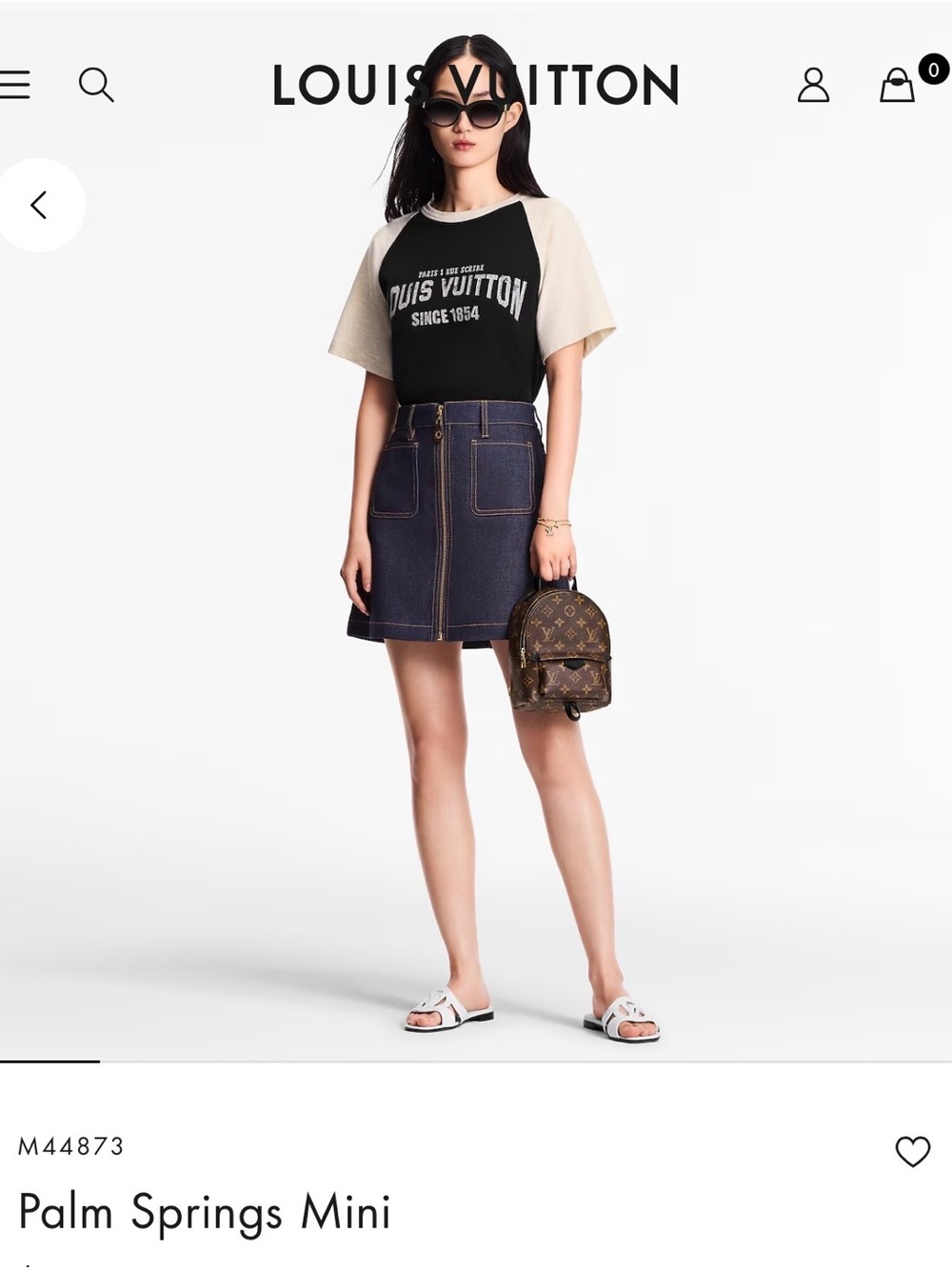Louis Vuitton Dark Blue Denim Palm Springs Mini Skirt